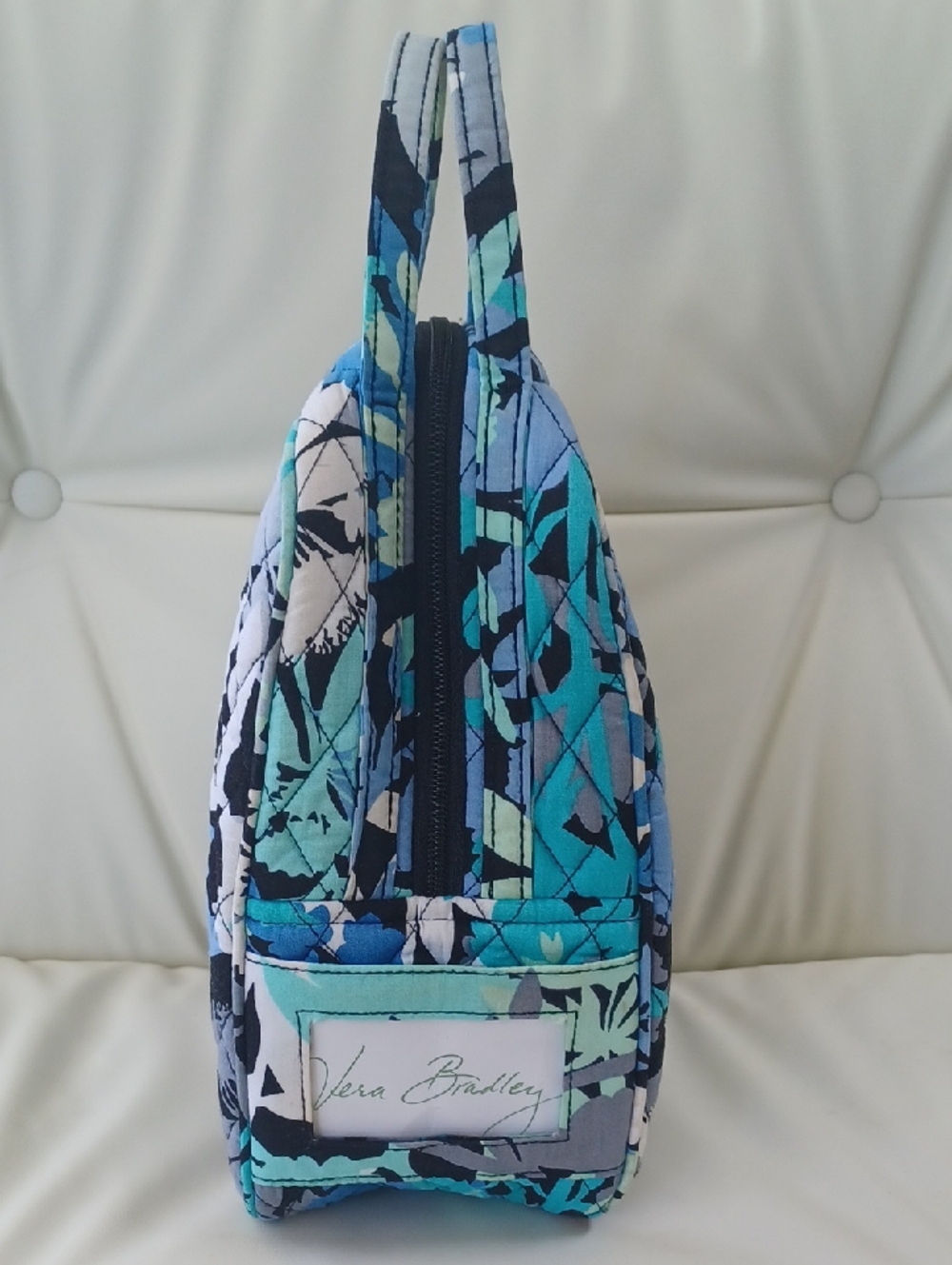Vera Bradley Quilted Camo-Floral Top-Handle  Lined Lunch Bag - Picture 3 of 12